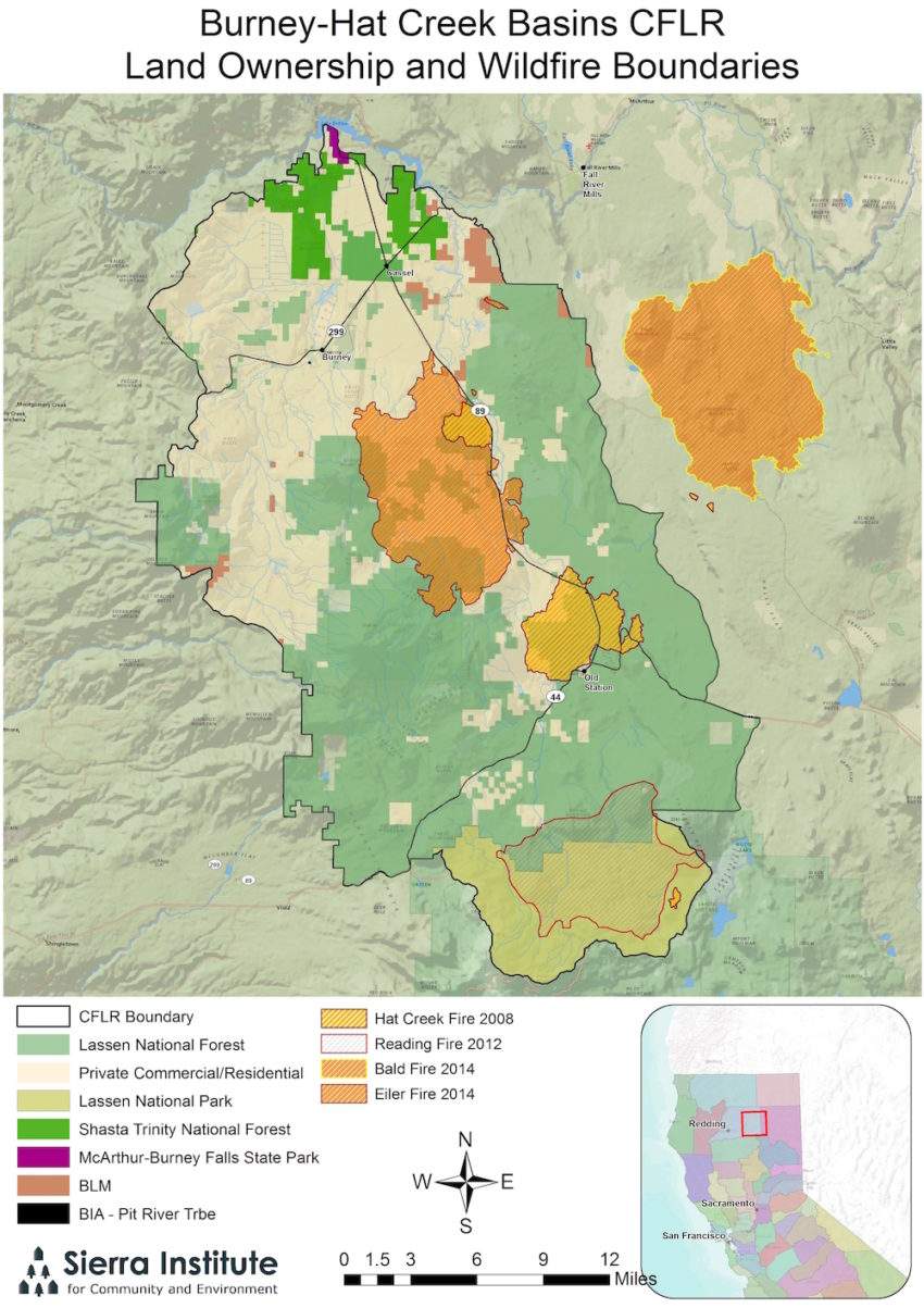 The BHCCFWG collaborative footprint encompasses 364,250 acres of public, private, and Tribal lands. Approximately 58 percent of the collaborative footprint is managed by the Lassen National Forest, 29 percent is owned by large private forestland owners, seven percent is managed by Lassen Volcanic National Park, and four percent by large ranches; and Tribal trust and allotment lands.